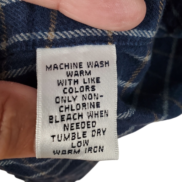 Brooks Brothers Sport Shirt Navy Plaid. Button Down Long Sleeve. LG. E0074 - Picture 4 of 9